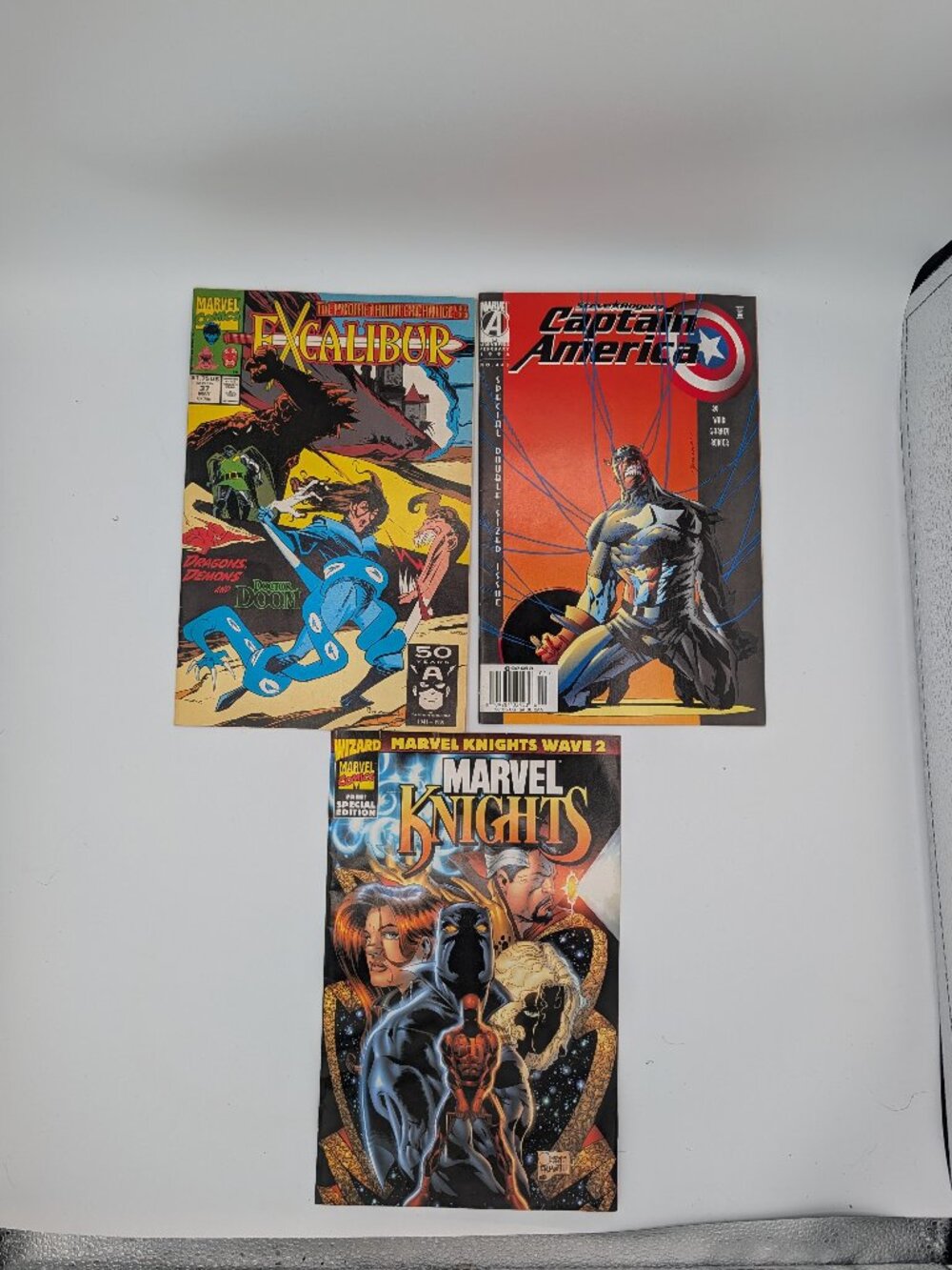 Marvel Comics Lot 3 Captain America 448 Excalibur 37 Marvel Knights Special